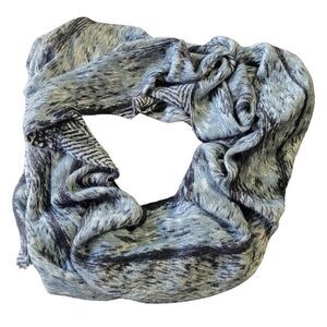 Michael Kors Infinity Scarf Logo Grey Black White Scarves